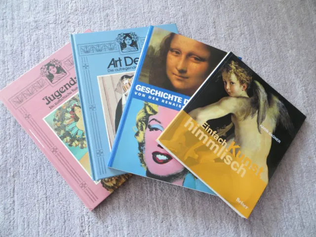 4 Kunstbücher - Jugendstil - Art Deco - Kunst.... Einfach himmlisch - Malerei