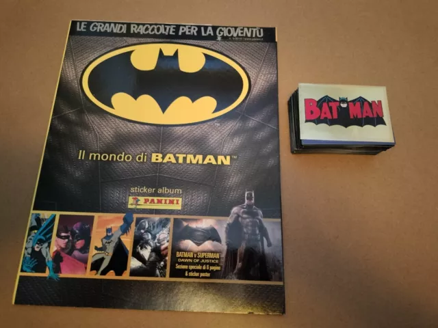 Album Vuoto Panini Il Mondo Di Batman + Set Completo Figurine Da Attaccare