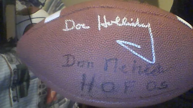 Don Nehlen & Doc Holliday Signed Football West Virginia Mountaineers Legends!