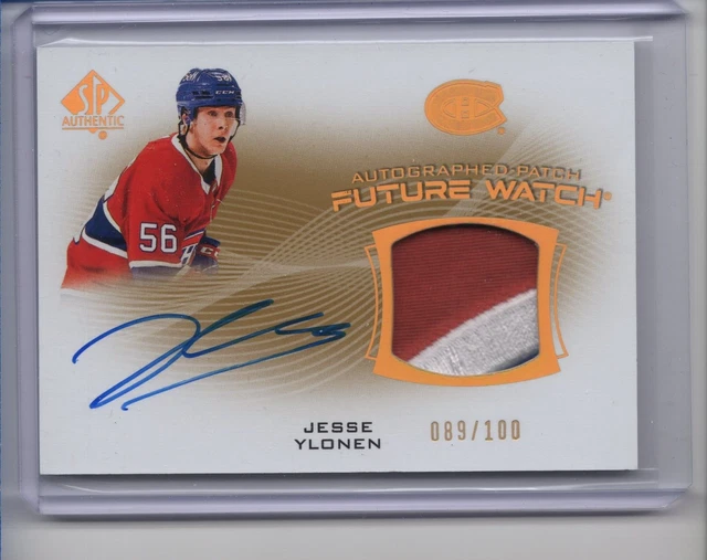 2021-22 SP Authentic Future Watch Auto Relic #FWAP-JY Jesse Ylonen /100