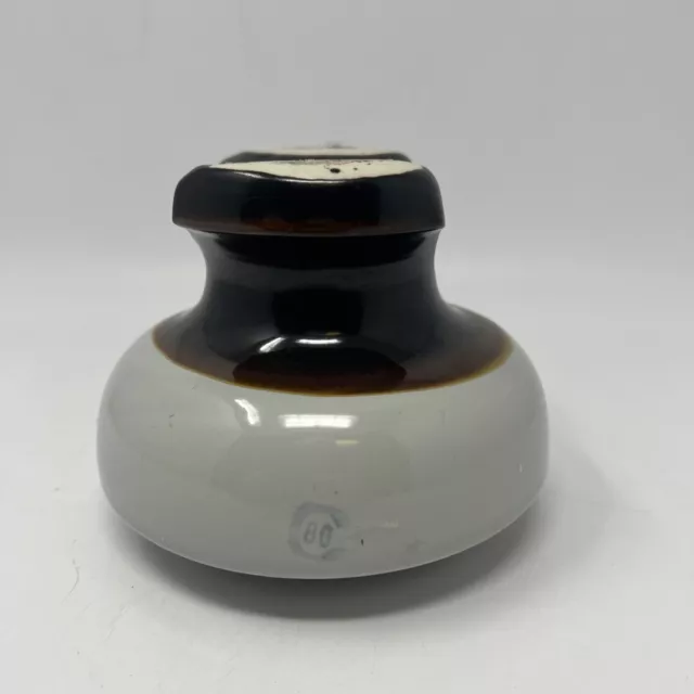 Large Vintage Antique Chance 3 Tier Mushroom Porcelain Insulator In Grey & Brown
