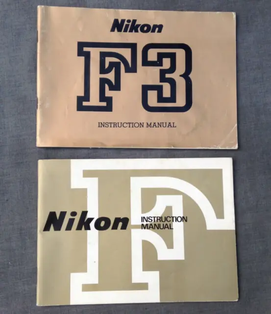 Vintage Nikon Instruction Manual F And F3 Lot Of 2