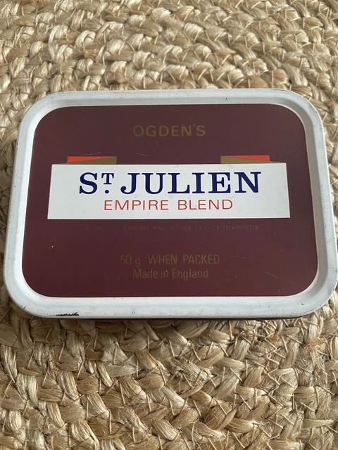 ogdens st julien tobacco tin VINTAGE OGDENS ST Julien Empire Blend Tobacco Tin Advertising (13) £6.30