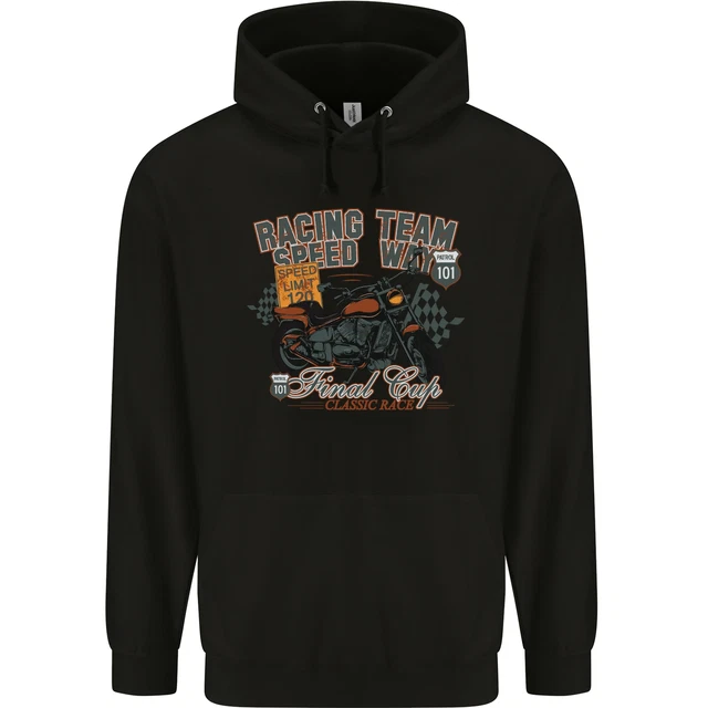 Speed Way Motorcycle Motorbike Biker Childrens Kids Hoodie