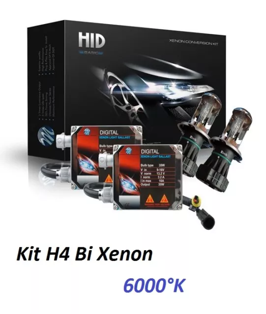 Kit De Conversion Bi Xenon H4 Hid 6000K Vw Bora (1J2)