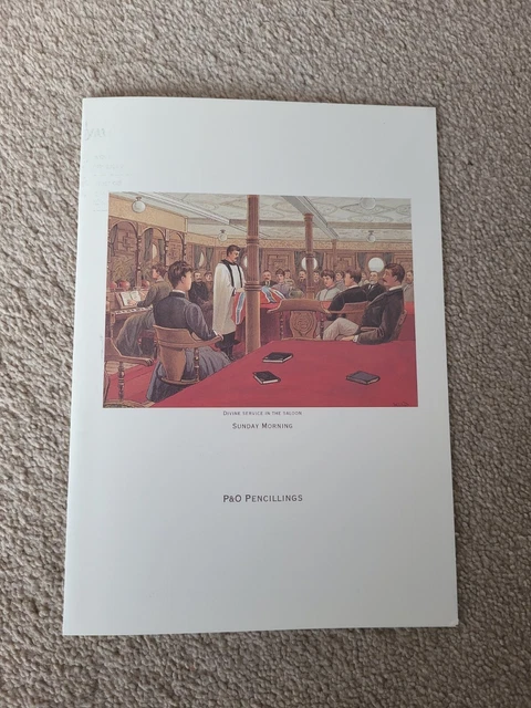 Vintage Canberra Cruise Luncheon Menu - P&0 Pencillings - Sunday 8Th  Sept 1996