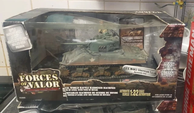 Modèle Réduit Char Sherman M4A3(75)W 1:32 Forces Of Valor - Édition Engine Plus, Diecast Métal Et Plastique, Boîte Neuve Non Ouverte