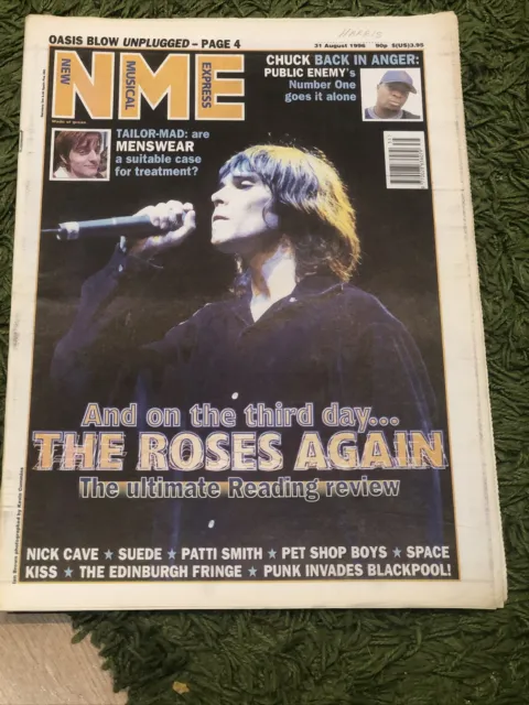 New Musical Express NME 31 Aug 1996, Stone Roses, Suede, Oasis, Nick Cave, Kiss