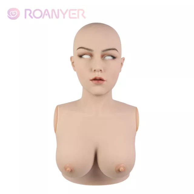 Máscara de silicona Roanyer con formas de pecho hembra piqueros falsos transgénero 3