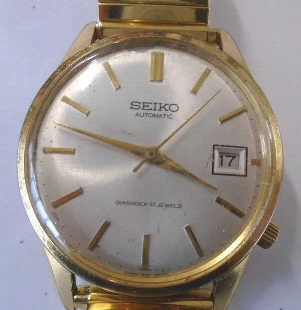 Vintage Watch Seiko Automatic 7625-1910R Gold Plated For Small Repair Spares