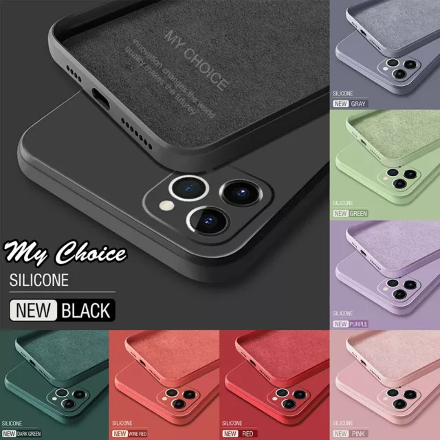 Square Phone Case For iPhone 11 Pro Max SE XS XR 8 7 Liquid Silicone Soft Cover