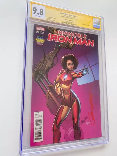 INVINCIBLE IRON MAN #1 CGC 9.8 SS (2017) signed Scott Campbell | Midtown Variant
