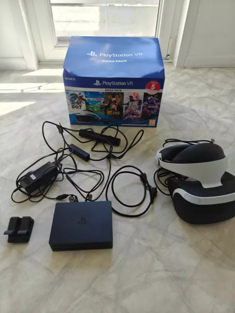 Sony Playstation VR  Casque avec Caméra V2 + 4 Ps move + PS5 adaptateur