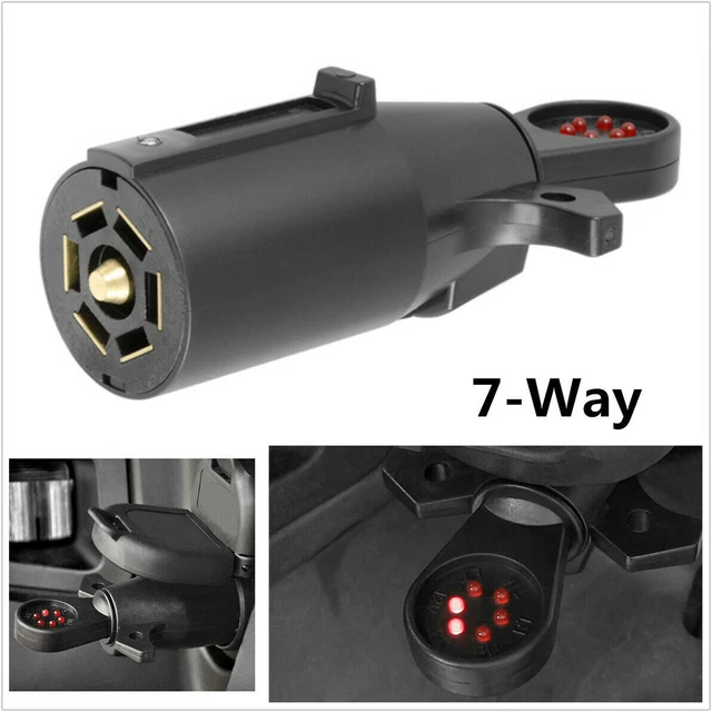 7WAY RV TRAILER Blade Wiring Circuit Tester Trailer Hitch LED