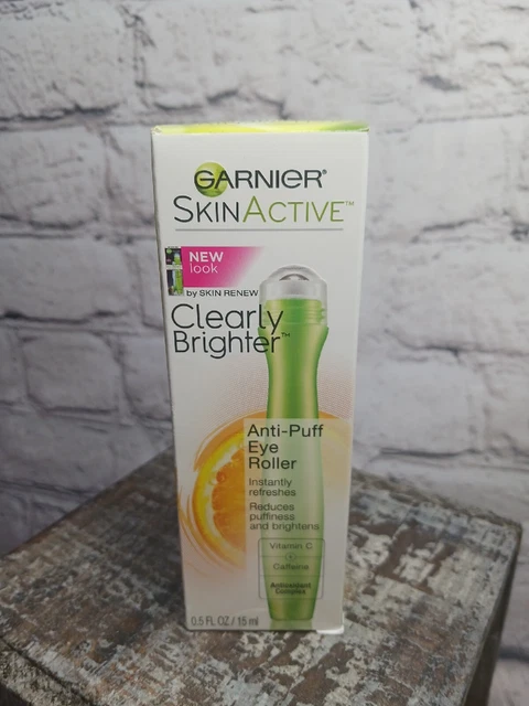 Garnier-Skin ACTIVE-CLEARLY BRIGHTER-ANTI-PUFF-Eye Roller-0.5 FL. OZ.-NEW/SEALED