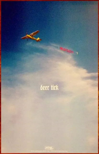 DEER TICK Negativity Ltd Ed New RARE Tour Poster +BONUS Indie Rock Pop Poster!