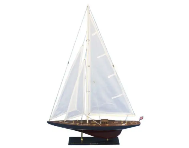Endeavour 1934 America's Cup Yacht J Class Boat Wooden Model 24" Built Sailboat