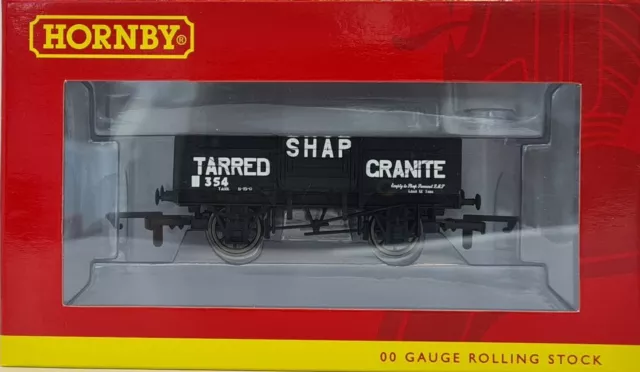 Hornby R6750 5 Plank Open Wagon No.354 Shap Tarred Granite Black Livery