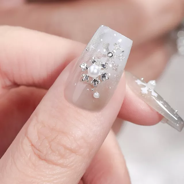 Alloy Nail Rhinestones Snowflake Nail Zircon Nail Art Decorations Nail Jewelry