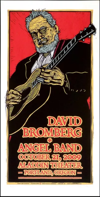 David Bromberg & Angel Band Poster Original Signed Silkscreen Gary Houston COA