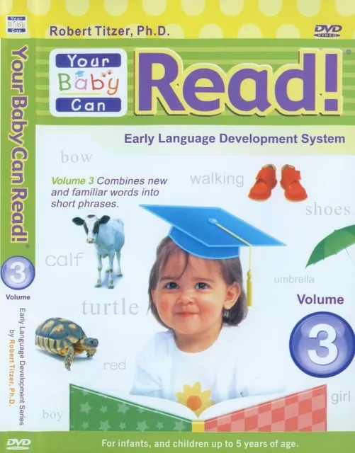 Your Baby Can Read! Vol 3 DVD (Region 1) VGC Early Language Development System