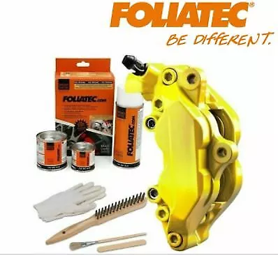 Kit peinture etrier ou tambour de frein Foliatec Jaune brillant Speed Yellow