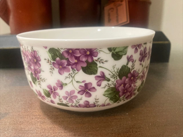 GRACE'S TEAWARE Purple Flowers Violets - CEREAL BOWL
