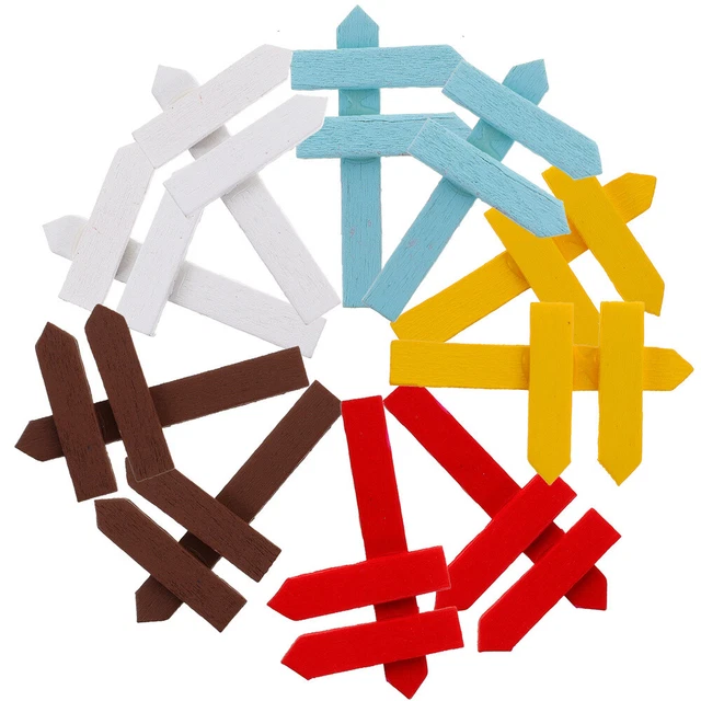 25 piezas de accesorios para paisajismo 5X3X0.5 cm maderas niño