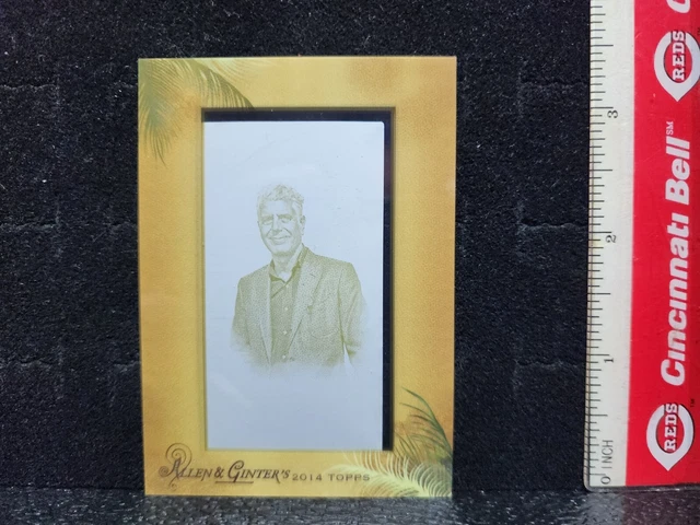 2014 Topps Allen & Ginter Anthony Bourdain 1/1 Yellow Printing Plate 2014 Topps Allen & Ginter Anthony Bourdain 1/1 Yellow Printing Plate