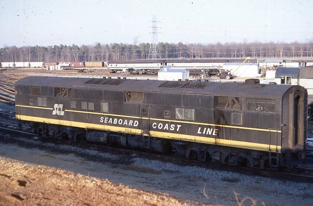 Original 1968 Kodachrome Railroad Slide Scl Seaboard Coast Line 664 Emd E7B
