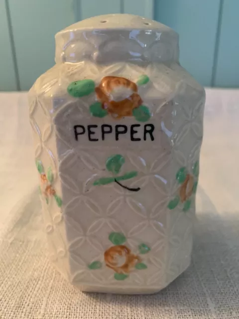 Majolica Style, Range Set, Pepper shaker, 1940s Made in Japan