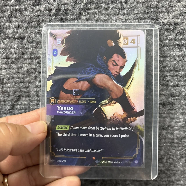 LEAGUE OF LEGENDS Riftbound Origins Foil Yasuo windrider 205/298 £6.33 ...