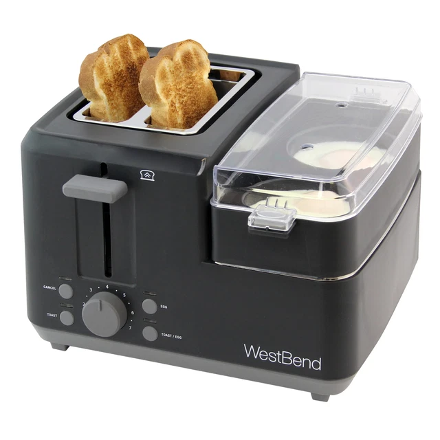 West Bend 2-Slice Breakfast Station Egg & Muffin Toaster, 78500