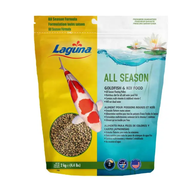 Laguna All Season Goldfish & Koi Floating Food Pellets 9.9 Lbs Pounds