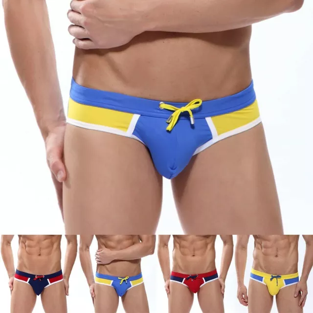 Uomo Nuoto Spiaggia Costume da Bagno Bikini Tanga Fondo Boxer Slip Intimo