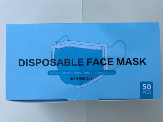 50 Fuzhou Haiyun Protective Equipment Co Disposable Face Masks 3-Ply Earloop
