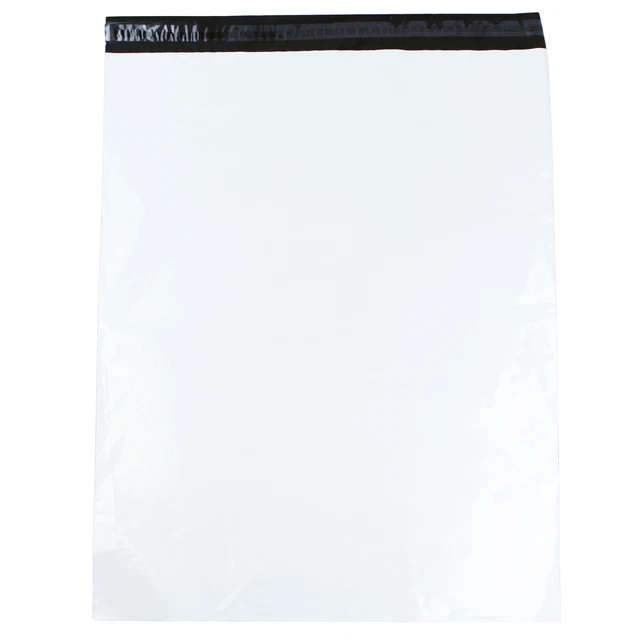 Imballaggio perfetto sacchetti per posta in polietilene bianco lucido 500 x 625 mm confezione da 100