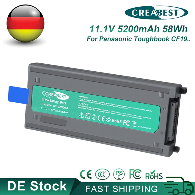 Batteria Compatibile Per Panasonic Toughbook CF53, Li-Ion 10,65V 8400mAh (CF-VZSU1430U...)