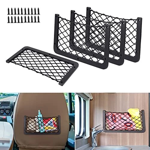 UIHOL Filet Rangement pour Voiture 4 PCS Organisateurs Rangement Coffre 355 *...