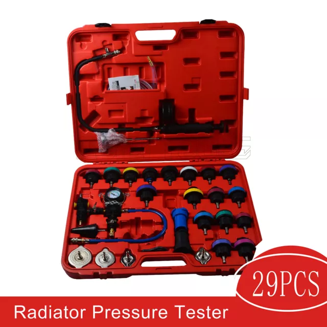 29pcs Radiator Cooling System Pressure Tester Coolant Purge Refill Vacuum Kit