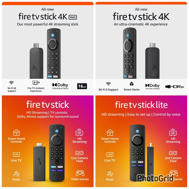 ALL NEW AMAZON Fire TV Stick Lite , Fire TV , Fire Stick 4K , Fire
