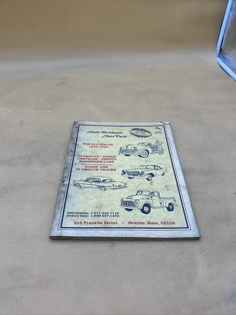 1930-1962 Andy Bernbaum Parts Catalog Manual Desoto Dodge Plymouth Trucks