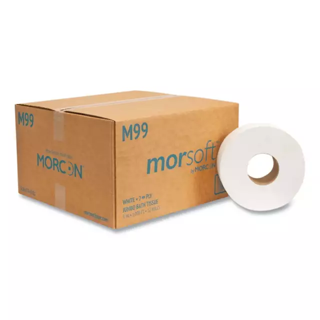 MORCON TISSUE JUMBO Toilet Paper, Septic Safe, 2-Ply, 3.3