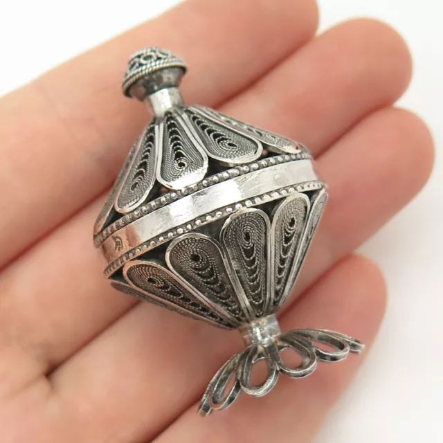 925 Sterling Silver Vintage Mexico Filigree Dish Design Box