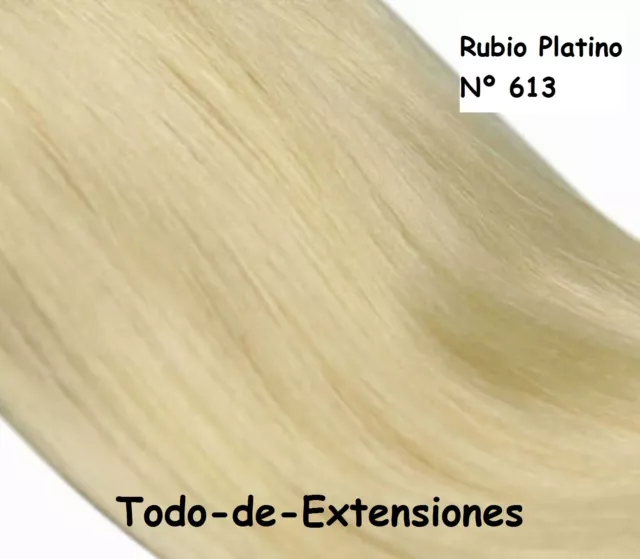 Extensiones  De Cortina,  Pelo Natural, Remy,    50 Gramos ,   RUBIO PLATINO 613