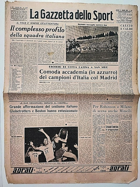 SPORTS GAZETTA JUNE 21, 1951 MilanAthletic Madrid 41 Latin Cup £11.23