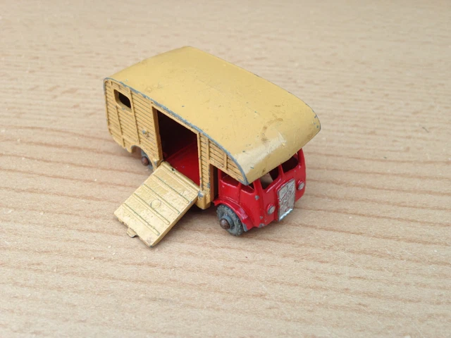 Camion Fourgon à Chevaux Matchbox Lesney Marshall Mk7 N°35 - Miniature Vintage - Occasion
