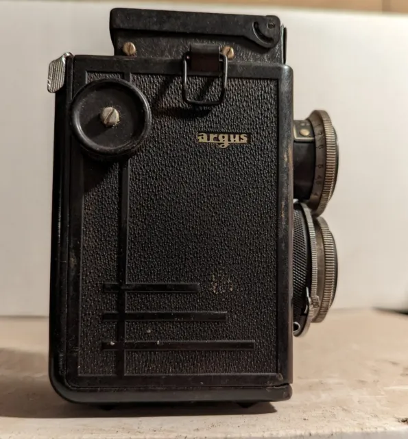 Cámara réflex TLR de doble lente vintage década de 1940 Argus Argoflex