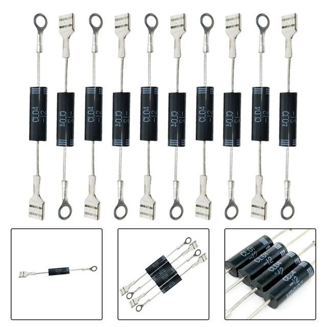 Lot De 10 Diodes Pour Four à Micro-ondes - Diode Haute Tension Double - Pièce De Rechange Robuste - Pas Pour Les Onduleurs - 5