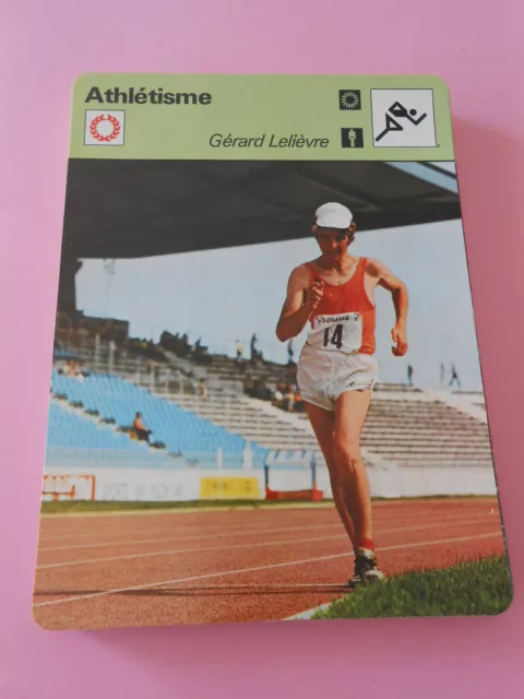 Athlétisme Gérard Leliève né àLaval Fiche Card 1978
